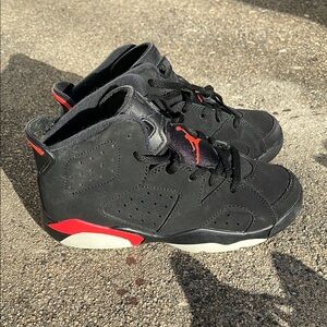 Nike Air Jordan 6 Retro Infrared Black 384666-060 PS Size 1.5 Kids 2018